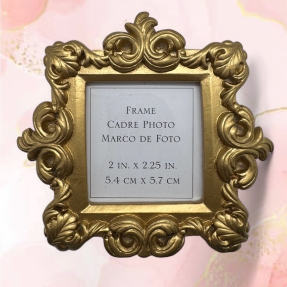 None Other - Mini Ornate Gold Picture Frame - Home Accents